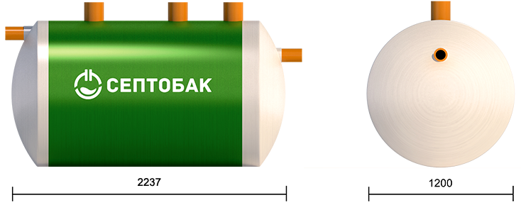 Септобак БИО 2.5 размеры